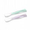 Łyżeczki plastyczne dla niemowląt 2 szt. Fiolet + zielona / Babyono