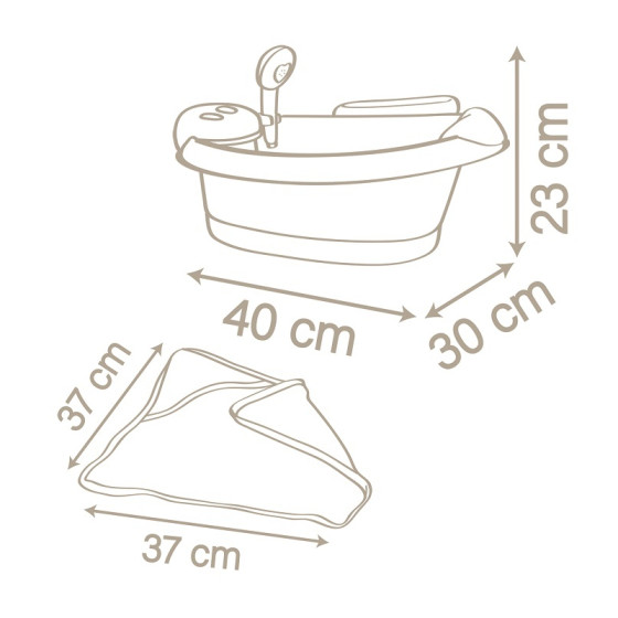 Wanienka z hydromasażem i prysznicem / Smoby
