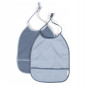 Śliniak wiązany 2pak Muddly blue - Powder blue / Filibabba