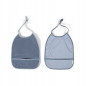 Śliniak wiązany 2pak Muddly blue - Powder blue / Filibabba