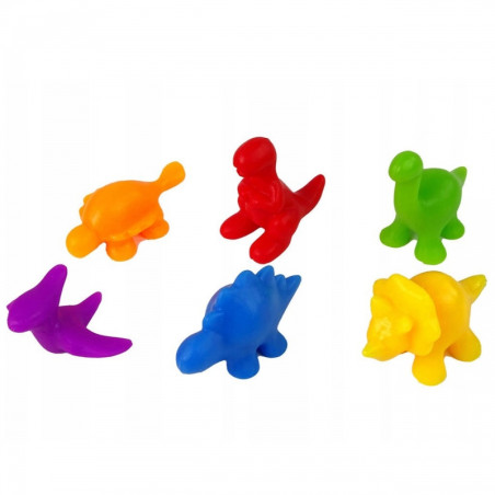 Sorter edukacyjny kraina kolorowych dinozaurów 56 el. / Woopie