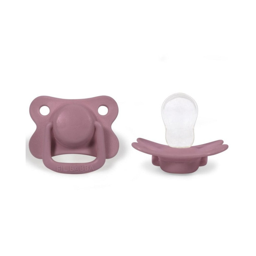Smoczek uspokajający silikonowy 2pak 6m+ Dusty Rose / Filibabba Smoczek uspokajający silikonowy 2pak 6m+ Dusty Rose / Filibabba