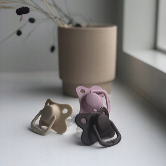 Smoczek uspokajający silikonowy 2pak 6m+ Dusty Rose / Filibabba
