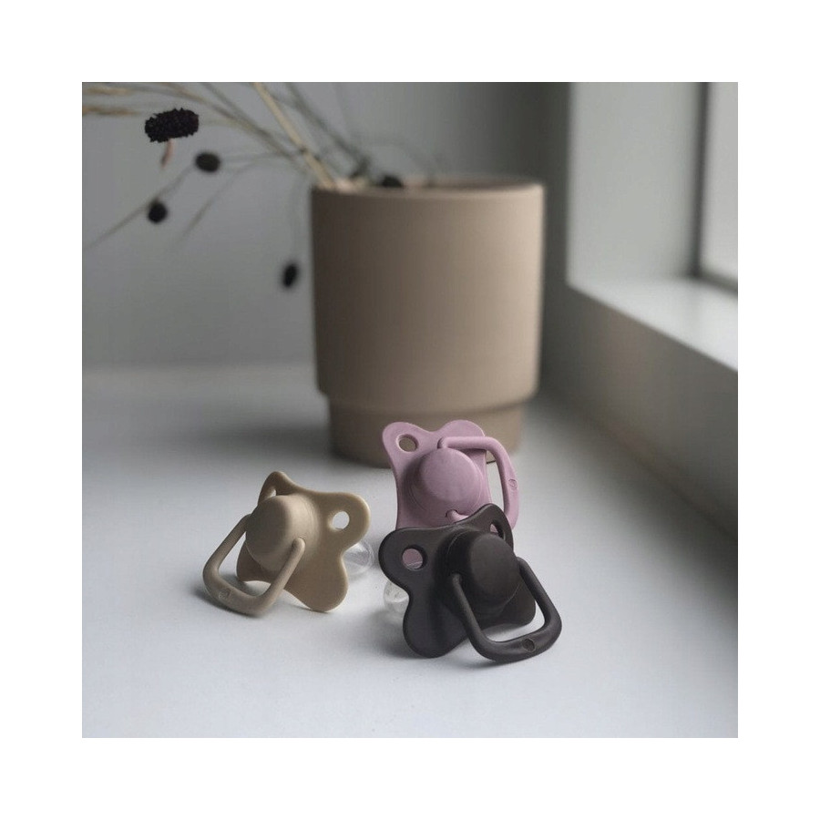 Smoczek uspokajający silikonowy 2pak 6m+ Dusty Rose / Filibabba