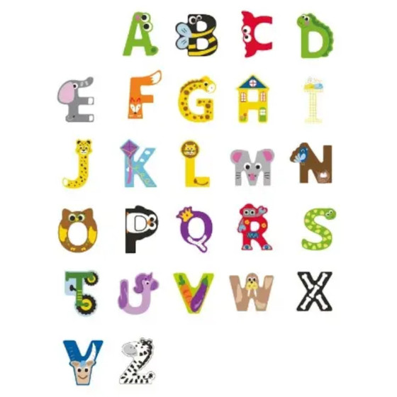 Zestaw literek alfabet 26 el. / Classic world