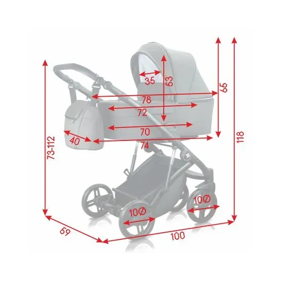 Wózek dziecięcy 2w1 Atteso Sono Różowy / Milu Kids