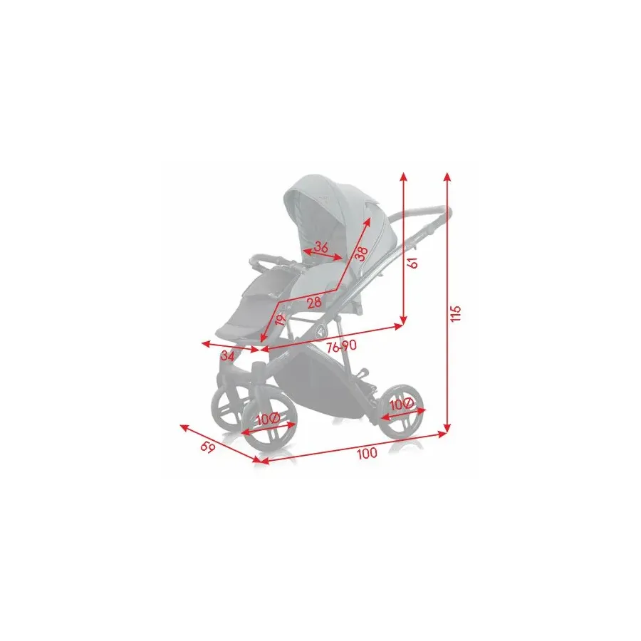 Wózek dziecięcy 2w1 Atteso Sono Ecru / Milu Kids