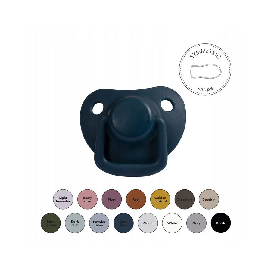 Smoczek uspokajający silikonowy 2pak 0m+ Dark Blue / Filibabba