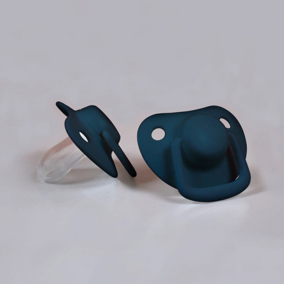 Smoczek uspokajający silikonowy 2pak 0m+ Dark Blue / Filibabba