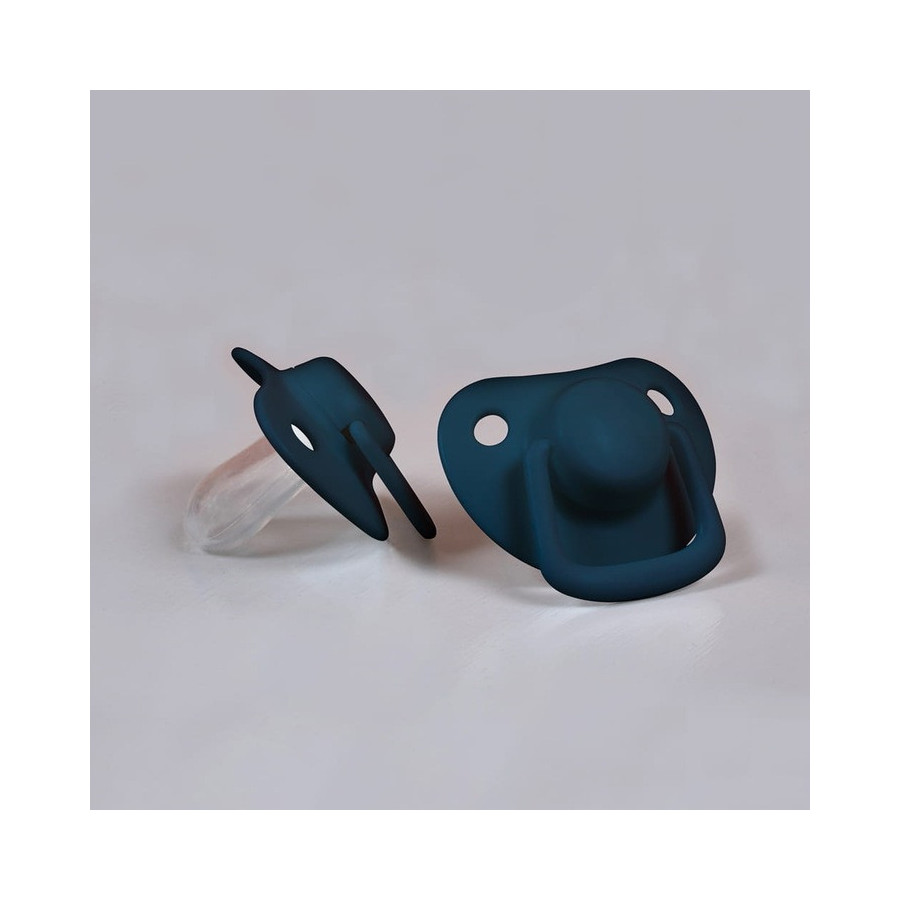 Smoczek uspokajający silikonowy 2pak 0m+ Dark Blue / Filibabba