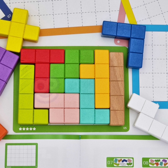 Układanka klocki Tetris 10 Poziomów 22 el. / Tooky toy