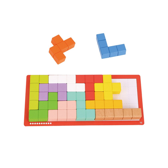 Układanka klocki Tetris 10 Poziomów 22 el. / Tooky toy