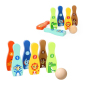 Kolorowe kręgle 6 szt. + piłka / Tooky toy Kolorowe kręgle 6 szt. + piłka / Tooky toy