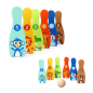 Kolorowe kręgle 6 szt. + piłka / Tooky toy Kolorowe kręgle 6 szt. + piłka / Tooky toy
