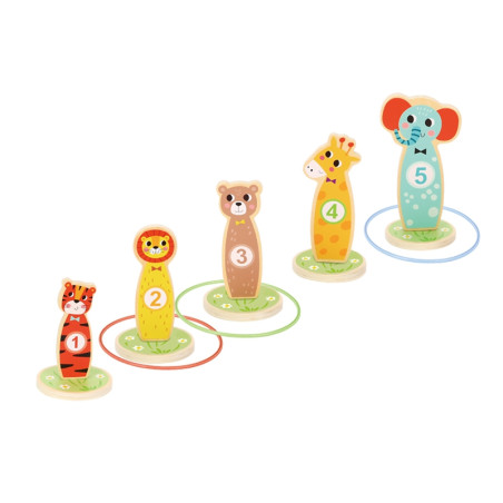Gra zręcznościowa rzut do celu Zwierzątka 15 el. / Tooky toy