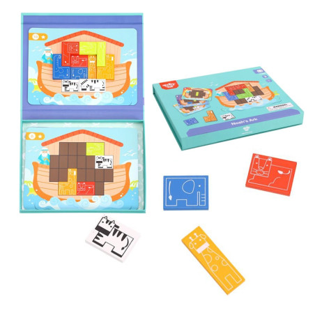 Układanka magnetyczna montessori Tetris Arka Noego 26 el. / Tooky toy