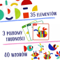 Układanka montessori 40 wzorów 55 el. / Woopie