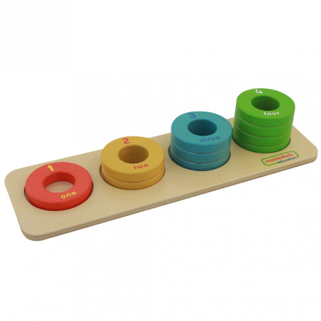 Układanka nauka liczenia i kolorów Montessori / Masterkidz