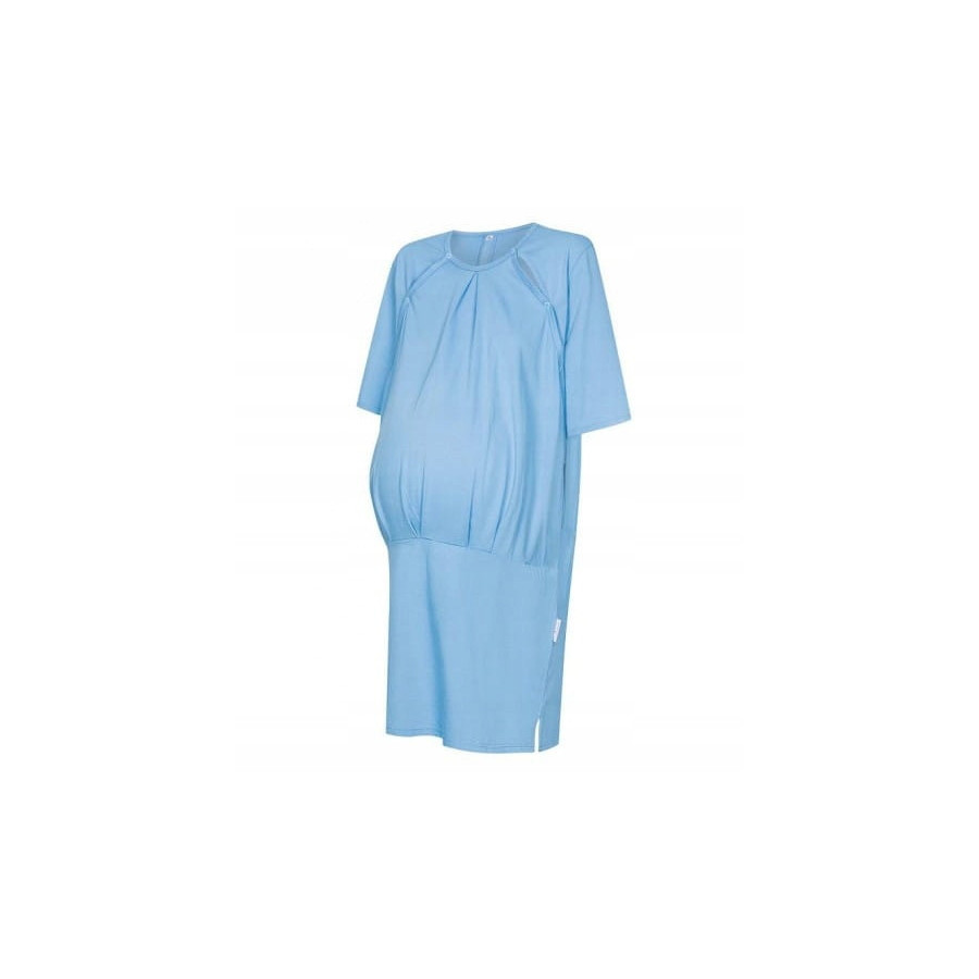 Koszula porodowa - ciążowa XL Błękitna / Super Mami