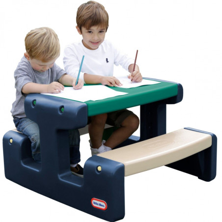 Stolik piknikowy ogrodowy niebiesko-zielony / Little tikes