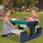 Stolik piknikowy ogrodowy niebiesko-zielony / Little tikes