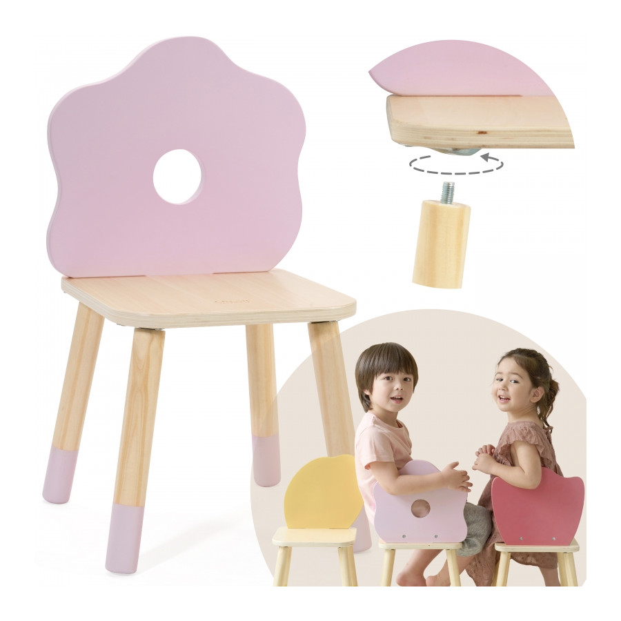 Pastelowe krzesełko Grace różowe / Classic world