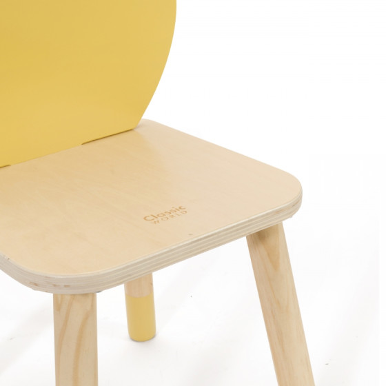 Pastelowe krzesełko Grace żółte / Classic world