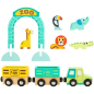 Plansza Zoo z kolejką i zwierzątkami / Tooky toy Plansza Zoo z kolejką i zwierzątkami / Tooky toy