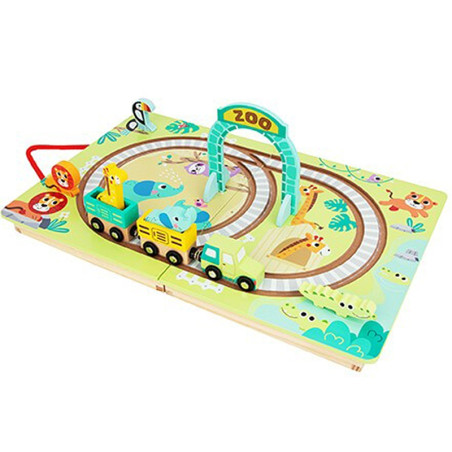 Plansza Zoo z kolejką i zwierzątkami / Tooky toy