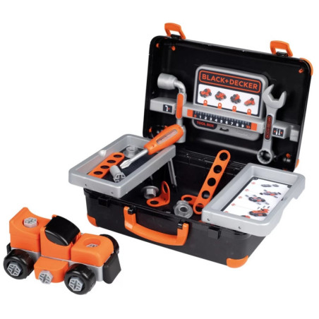 Walizka z narzędziami + autko w częściach Black&Decker / Smoby