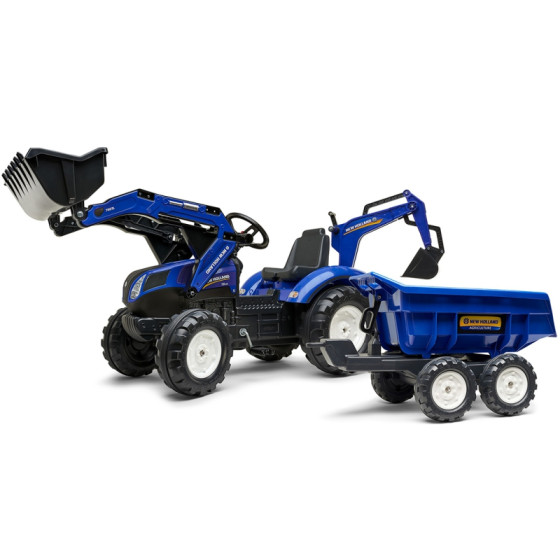 Traktorek na pedały New Holland niebieski / Falk