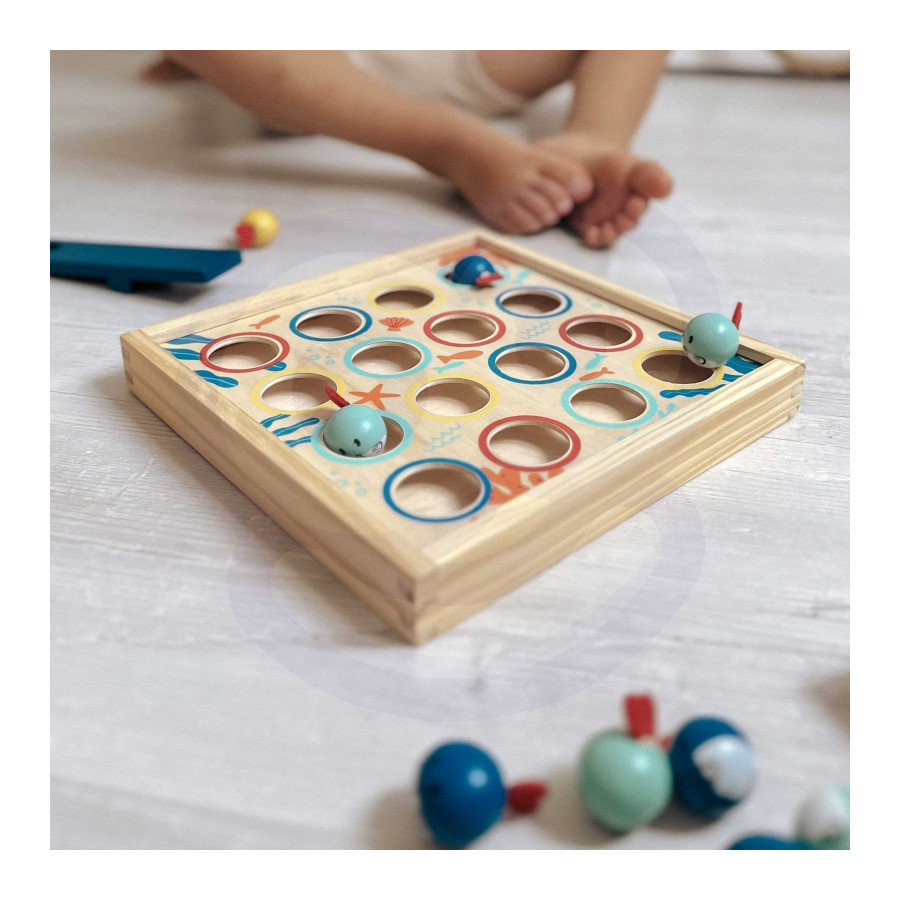 Gra zręcznościowa latające rybki 19 el. / Tooky toy