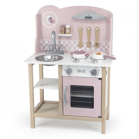 Kuchnia z akcesoriami silver - pink / Viga