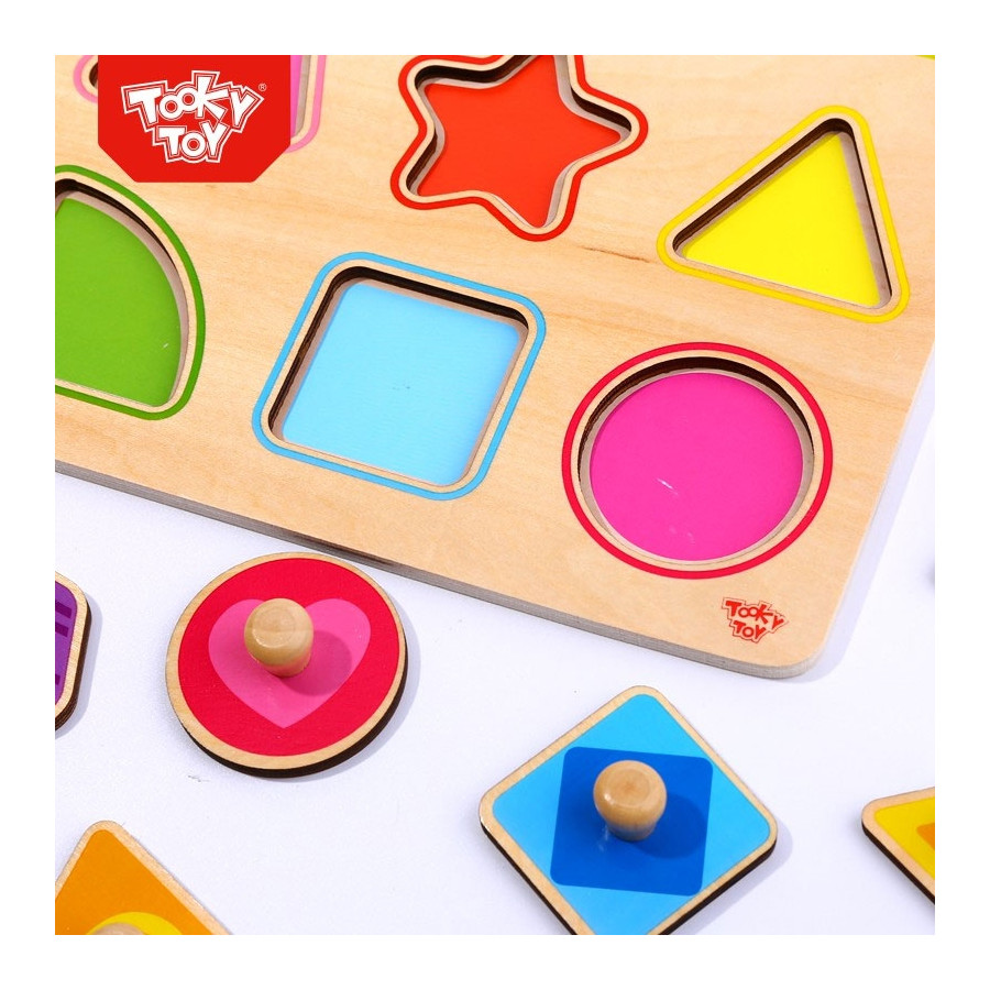 Układanka Montessori nauka kształtów / Tooky toy