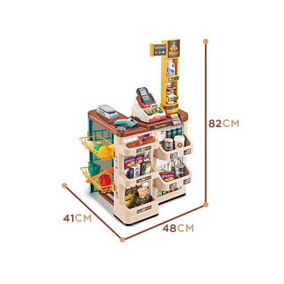 Supermarket z wózkiem sklepowym + 48 akc. / Woopie