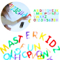 Zestaw literek i cyferek w przeźroczystych kolorach / Masterkidz Zestaw literek i cyferek w przeźroczystych kolorach / Masterkidz