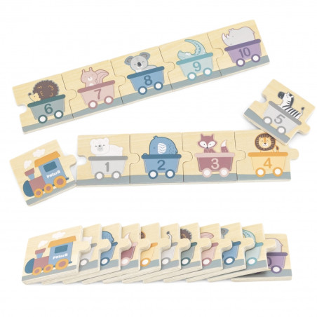 Puzzle cyferki i zwierzątka / Viga