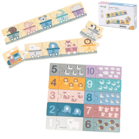 Puzzle cyferki i zwierzątka / Viga