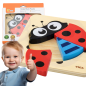 Drewniane puzzle Biedronka 4 el. / Viga
