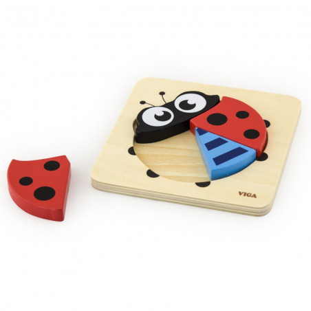 Drewniane puzzle Biedronka 4 el. / Viga