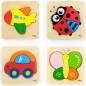 Drewniane puzzle Biedronka 4 el. / Viga