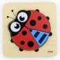 Drewniane puzzle Biedronka 4 el. / Viga