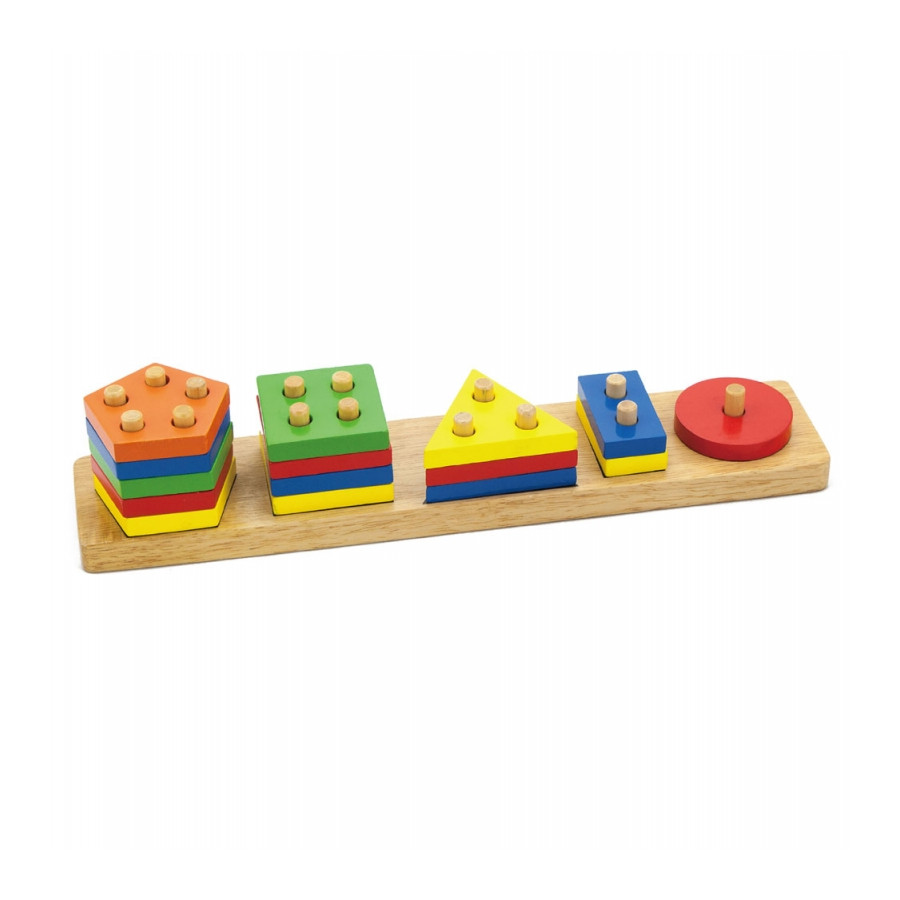 Sorter kolorowych kształtów Montessori / Viga