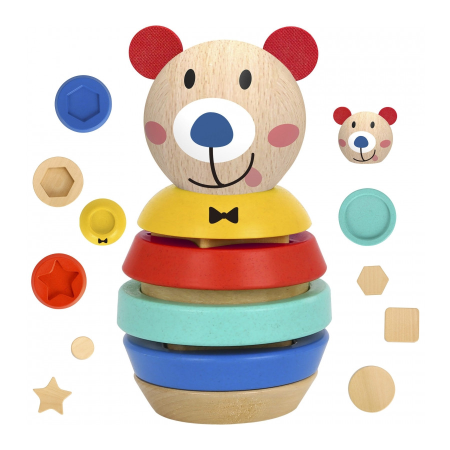 Układanka piramidka Miś 11 el. / Tooky toy