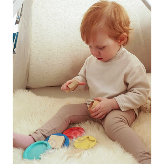 Układanka piramidka Miś 11 el. / Tooky toy
