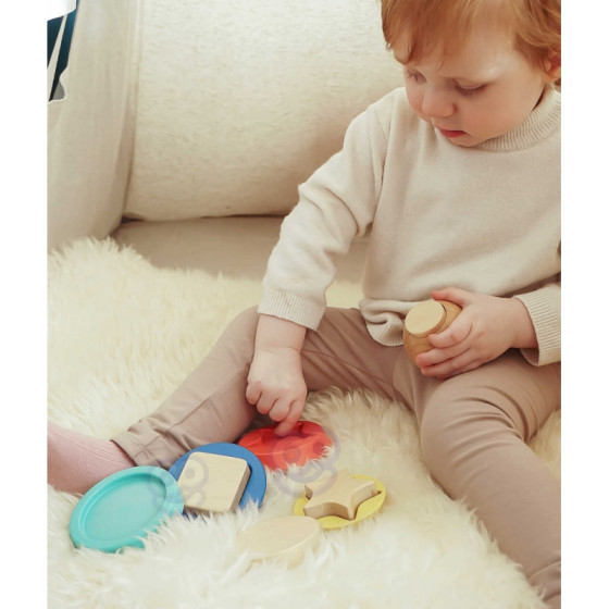 Układanka piramidka Miś 11 el. / Tooky toy