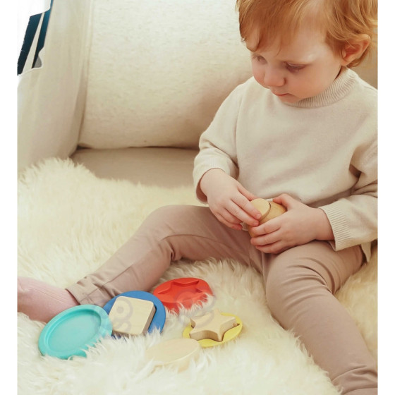 Układanka piramidka Miś 11 el. / Tooky toy
