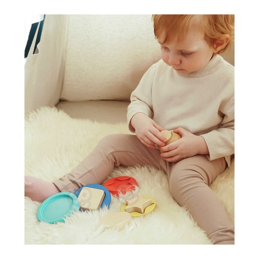 Układanka piramidka Miś 11 el. / Tooky toy