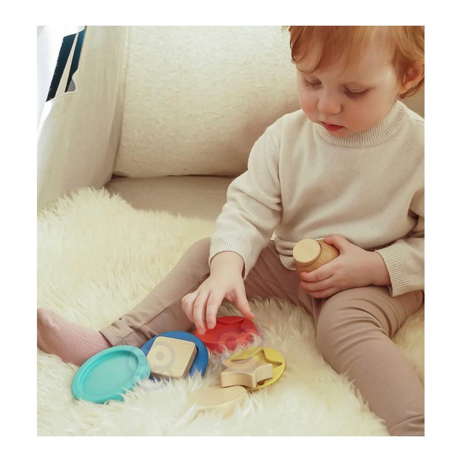 Układanka piramidka Miś 11 el. / Tooky toy