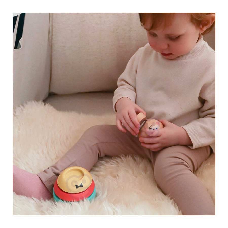 Układanka piramidka Miś 11 el. / Tooky toy